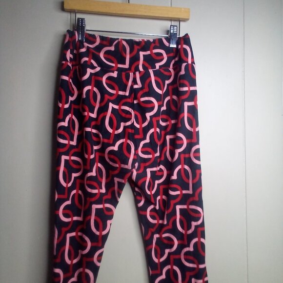 Lularoe Leggings Pants Lot of 2 One Size Hearts Flowers - Picture 6 of 12